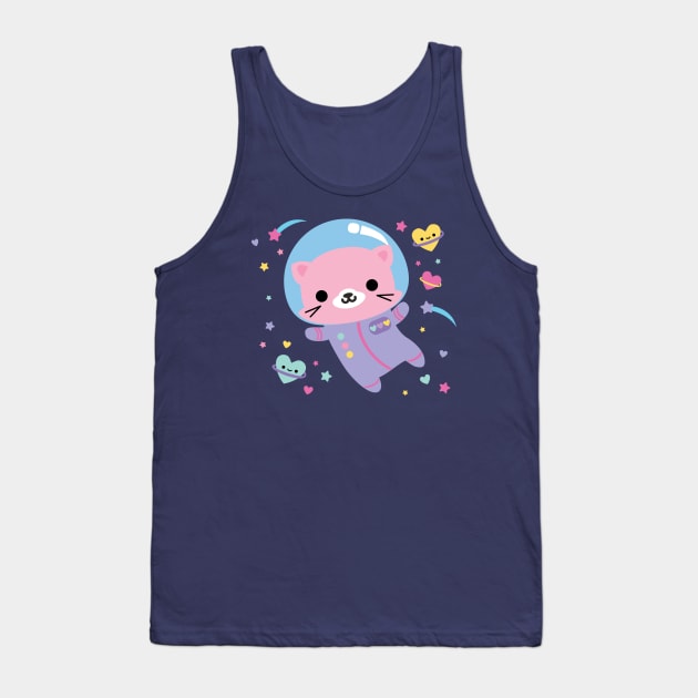 Kitty in Space Tank Top by BoredInc